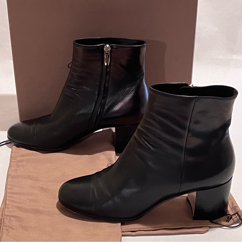 Gianvito Rossi Leather Ankle Boots Black Size 40 - Picture 2 of 16